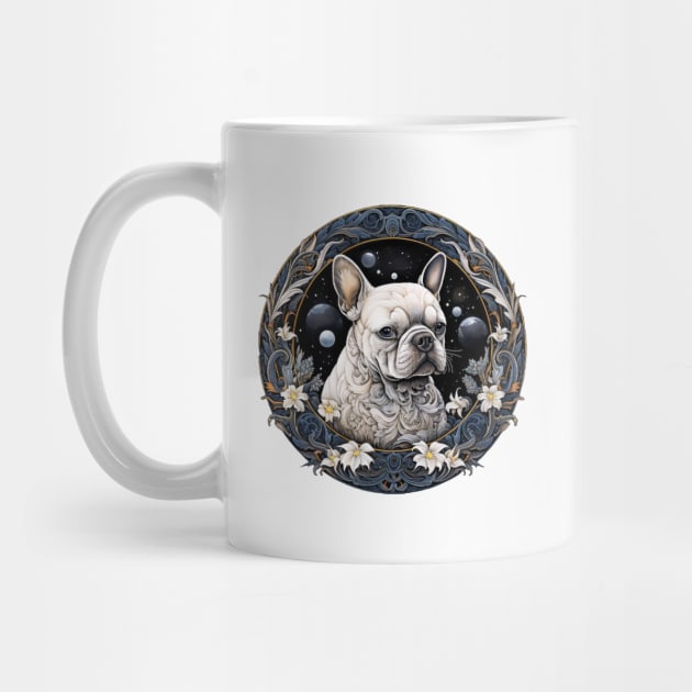 White Frenchie Illustration by You Had Me At Woof